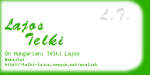 lajos telki business card